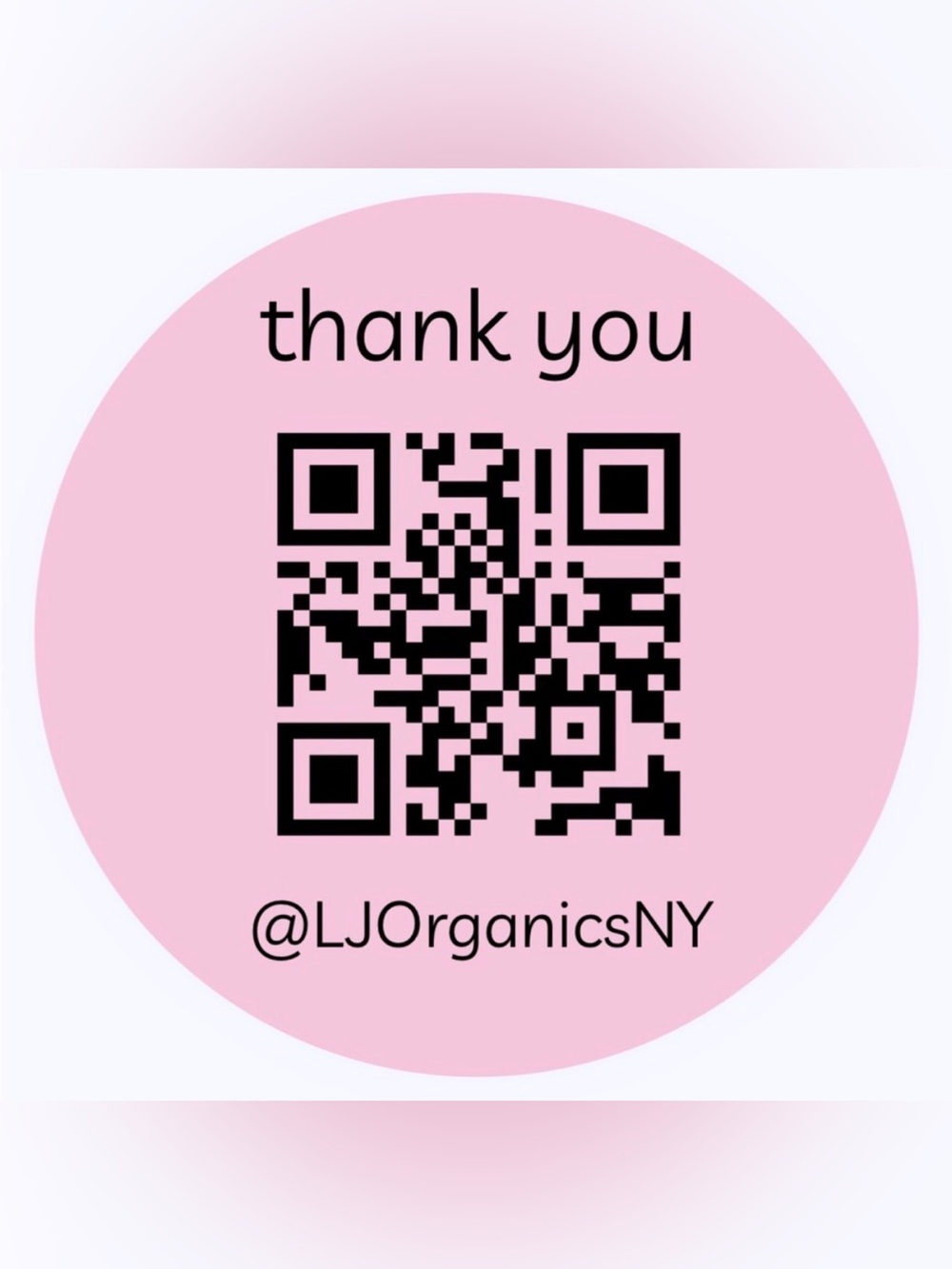 NWT 50 CUSTOM STICKERS - 2” ROUND - ‘THANK YOU’ - W/ YOUR QR CODE & CLOSET NAME